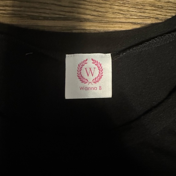 Black Long Sleeve Tunic T-Shirt with Heart Patch Elbows - Picture 4 of 4